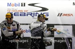 Podium; Marco Seefried (GER) Magnus Racing Porsche 911 GT 15.03.2014. 12 Hours of Sebring, Friday, Sebring, USA.
