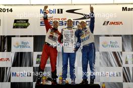 Podium; Winner Marino Franchitti (GBR) Memo Rojas (MEX) Scott Pruett (USA)  Chip Ganassi Racing Riley DP Ford EcoBoost 15.03.2014. 12 Hours of Sebring, Friday, Sebring, USA.