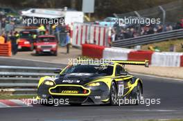 Stuart Leonard, Paul Wilson, Aston Martin Test Center, Aston Martin V12 Vantage GT3 29.03.2014. VLN ADAC-Westfalenfahrt, Round 1, Nurburgring, Germany.