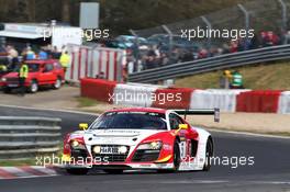 Marc Basseng, Laurens Vanthoor, Frank Stippler, Phoenix Racing, Audi R8 LMS ultra 29.03.2014. VLN ADAC-Westfalenfahrt, Round 1, Nurburgring, Germany.