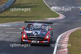 Lance David Arnold, Jeroen Bleekemolen, Andreas Simonsen, Black Falcon, Mercedes Benz SLS AMG GT3 29.03.2014. VLN ADAC-Westfalenfahrt, Round 1, Nurburgring, Germany.