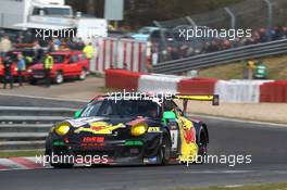 Norbert Siedler, Hans Guido Riegel, Mike Stursberg, Haribo Racing Team, Porsche 911 GT3 R 29.03.2014. VLN ADAC-Westfalenfahrt, Round 1, Nurburgring, Germany.