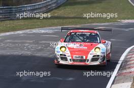 Patrick Huisman, Klaus Abbelen, Sabine Schmitz, Frikadelli Racing, Porsche 911 GT3 R 29.03.2014. VLN ADAC-Westfalenfahrt, Round 1, Nurburgring, Germany.