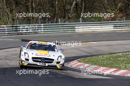 Nico Bastian, Michael Zehe, Christian Hohenadel, Rowe Racing, Mercedes-Benz SLS AMG GT3 12.04.2014. VLN DMV 4-Stunden-Rennen, Round 2, Nurburgring, Germany.