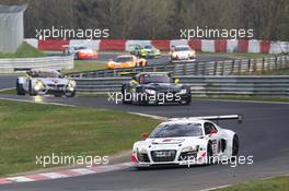 Markus Winkelhock, Marcel Fässler, Phoenix Racing, Audi R8 LMS ultra 12.04.2014. VLN DMV 4-Stunden-Rennen, Round 2, Nurburgring, Germany.