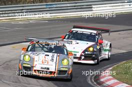 Steve Jans, Adam Osieka, GetSpeed Performance, Porsche 911 GT3 Cup 12.04.2014. VLN DMV 4-Stunden-Rennen, Round 2, Nurburgring, Germany.