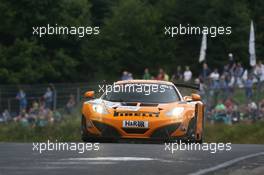 Kevin Estre, Nick Catsburg, Rudi Adams, Arno Klasen, Dörr Motorsport, McLaren MP4-12C GT3 02.08.2014. VLN RCM-DMV-Grenzlandrennen, Round 6, Nurburgring, Germany.