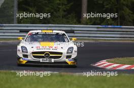 Michael Zehe, Jan Seyffarth, Rowe Racing, Mercedes-Benz SLS AMG GT3 02.08.2014. VLN RCM-DMV-Grenzlandrennen, Round 6, Nurburgring, Germany.