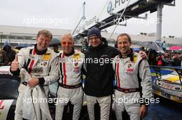 Michael Jacobs, Georg Weiss, Jochen Krumbach, Oliver Kainz, Wochenspiegel Team Manthey, Porsche 911 GT3 RSR, Portrait 23.08.2014. VLN Sechs-Stunden-ADAC-Ruhr-Pokal-Rennen, Round 7, Nurburgring, Germany.