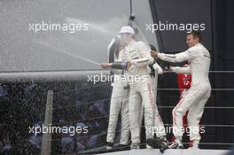 Podium, Mark Webber (AUS) and Timo Berhard (GER) Porsche Team 20.04.2014, FIA World Endurance Championship, Round 1, Silverstone, England, Sunday.