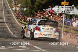 Andreas Mikkelsen ,Ola Floene (Volkswagen Polo R WRC, #9 Volkswagen Motorsport II) 23-26.10.2014. World Rally Championship, Rd 12,  Rally de Espana, Salou, Spain.