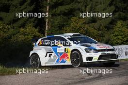 Andreas Mikkelsen ,Ola Floene (Volkswagen Polo R WRC, #9 Volkswagen Motorsport II) 2-5.10.2014. World Rally Championship, Rd 11,  Rally France, Strasbourg, France.