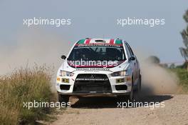 Massimilliano Rendina, Marlo Pizzuti (Mitsubishi Lancer Evo X, #33) 26-29.06.2014. World Rally Championship, Rd 7, Rally Poland, Mikolajki, Poland.