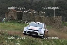 Andreas Mikkelsen (NOR), Mikko Markkula (FIN), Volkswagen Polo R WRC, Volkswagen Motorsport II 02-06.04.2014. World Rally Championship, Rd 4, Rally Portugal, Faro, Portugal