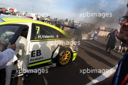   Race 2, the car of Hugo Valente (ESP) Chevrolet RML Cruze TC1, Campos Racing smokes   13.04.2014. World Touring Car Championship, Rounds 01 and 02, Marrakech, Morocco.
