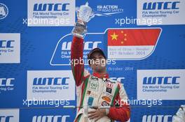 Winner race 2 Mehdi Bennani (MAR) Honda Civic WTCC, Proteam Racing 12.10.2014. World Touring Car Championship, Rounds 20 and 21, Shanghai, China.