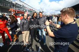 STEPHANE RATEL (FRA) CEO OF SRO MOTORSPORTS GROUP WITH STEVE MYERS (USA) VICE PRESIDENT OF IRACING AND ANTHONY GARDNER 5USA) PRESIDENT OF IRACING 19-20.09.2015. Blancpain Endurance Series, Rd 6, Nurburgring, Germany.