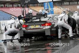 Pitstop, Tom Blomqvist (GBR) BMW Team RBM BMW M4 DTM 01.05.2015, DTM Round 1, Hockenheimring, Germany, Friday.