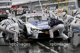 Pitstop, Maxime Martin (BEL) BMW Team RMG BMW M4 DTM 01.05.2015, DTM Round 1, Hockenheimring, Germany, Friday.