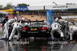Pitstop, Bruno Spengler (CAN) BMW Team MTEK BMW M4 DTM 01.05.2015, DTM Round 1, Hockenheimring, Germany, Friday.