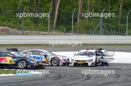 Lucas Auer (AUT) ART Grand Prix Mercedes-AMG C63 DTM and Martin Tomczyk (GER) BMW Team Schnitzer BMW M4 DTM 02.05.2015, DTM Round 1, Hockenheimring, Germany, Friday, Race 1.