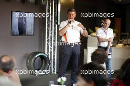 Manfred Sandbichler (GER) Hankook is talking with Media 26.06.2015, DTM Round 3, Norisring, Germany, Friday.