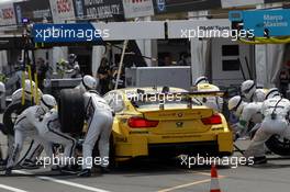 Pitstop, Timo Glock (GER) BMW Team MTEK BMW M3 DTM 26.06.2015, DTM Round 3, Norisring, Germany, Friday.