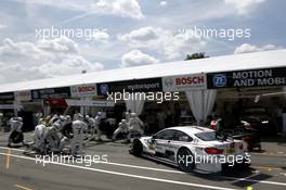 Pitstop, Martin Tomczyk (GER) BMW Team Schnitzer BMW M4 DTM 26.06.2015, DTM Round 3, Norisring, Germany, Friday.