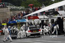 Pitstop, Marco Wittmann (GER) BMW Team RMG BMW M4 DTM 27.06.2015, DTM Round 3, Norisring, Germany, Qualifying 1, Saturday.