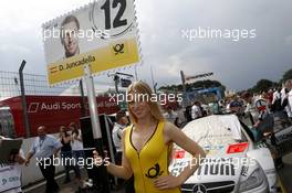 Gridgirl of Daniel Juncadella (ESP) Mücke Motorsport Mercedes-AMG C63 DTM 27.06.2015, DTM Round 3, Norisring, Germany, Race 1, Saturday.