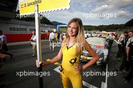 Gridgirl of Daniel Juncadella (ESP) Mücke Motorsport Mercedes-AMG C63 DTM 01.08.2015, DTM Round 5, Red Bull Ring, Spielberg, Austria, Race 1, Saturday.