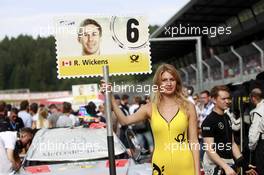 Gridgirl of  Robert Wickens (CAN) HWA AG Mercedes-AMG C63 DTM 01.08.2015, DTM Round 5, Red Bull Ring, Spielberg, Austria, Race 1, Saturday.