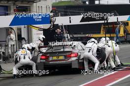 Pitstop, Tom Blomqvist (GBR) BMW Team RBM BMW M4 DTM 11.09.2015, DTM Round 7, Motorsport Arena, Oschersleben, Germany, Friday.
