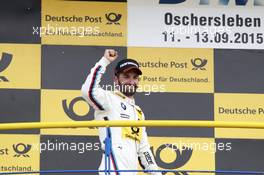 Podium, Timo Glock (GER) BMW Team MTEK BMW M3 DTM 12.09.2015, DTM Round 7, Motorsport Arena, Oschersleben, Germany, Race 1, Saturday.