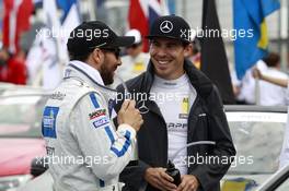 Gary Paffett (GBR) ART Grand Prix Mercedes-AMG C63 DTM and Robert Wickens (CAN) HWA AG Mercedes-AMG C63 DTM 13.09.2015, DTM Round 7, Motorsport Arena, Oschersleben, Germany, Race 2, Sunday.