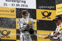 Podium, Pascal Wehrlein (GER) HWA AG Mercedes-AMG C63 DTM 26.09.2015, DTM Round 8, Nürburgring, Germany, Saturday, Race 1.