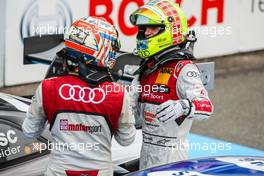Winner Timo Scheider (GER) Audi Sport Team Phoenix Audi RS 5 DTM and 2nd Jamie Green (GBR) Audi Sport Team Rosberg Audi RS 5 DTM 17.10.2015, DTM Round 9, Hockenheimring, Germany, Saturday, Race 1.