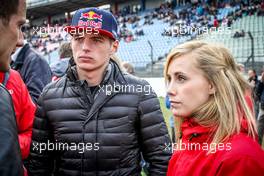 Max Verstappen (NLD) Scuderia Toro Rosso with his girlfriend Mikaela Ahlin-Kottulinsky (SWE) 17.10.2015, DTM Round 9, Hockenheimring, Germany, Saturday, Race 1.