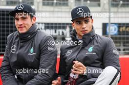 Pascal Wehrlein (GER) HWA AG Mercedes-AMG C63 DTM and Christian Vietoris (GER) HWA AG Mercedes-AMG C63 DTM 18.10.2015, DTM Round 9, Hockenheimring, Germany, Sunday, Race 2.