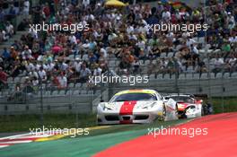Thomas Flohr (CHE) Francesco Castellacci (ITA) Stuart Hall (GBR) AF CORSE Ferrari F458 Italia GT3 11.-12.07.2015. ELMS Round 3, Spielberg, Austria.