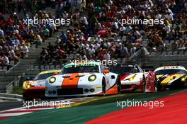 Michael Wainwright (GBR) Adam Carroll (GBR) Daniel Brown (GBR) GULF RACING UK Porsche 911 RSR 11.-12.07.2015. ELMS Round 3, Spielberg, Austria.