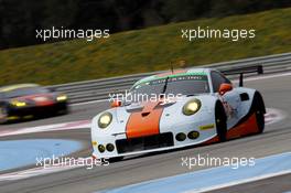 Michael Wainwright (GBR) Adam Carroll (GBR) Rayan Cullen (GBR) Philip Keen (GBR) Ben Collins (GBR) GULF RACING UK Porsche 911 RSR 23.-24.03.2015. ELMS Testing, Paul Ricard, France.