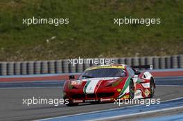 Peter Mann (USA) Raffaele Giammaria (ITA) Matteo Cressoni (ITA) AF CORSE Ferrari F458 Italia 23.-24.03.2015. ELMS Testing, Paul Ricard, France.