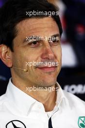 Toto Wolff (GER) Mercedes AMG F1 Shareholder and Executive Director in the FIA Press Conference. 13.03.2015. Formula 1 World Championship, Rd 1, Australian Grand Prix, Albert Park, Melbourne, Australia, Practice Day.