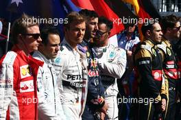 The drivers on the grid. 15.03.2015. Formula 1 World Championship, Rd 1, Australian Grand Prix, Albert Park, Melbourne, Australia, Race Day.