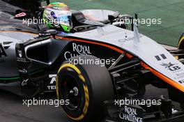 Sergio Perez (MEX) Sahara Force India F1 VJM08. 14.03.2015. Formula 1 World Championship, Rd 1, Australian Grand Prix, Albert Park, Melbourne, Australia, Qualifying Day.