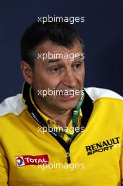 Rob White (GBR) Renault Sport Deputy Managing Director (Technical) in the FIA Press Conference. 19.06.2015. Formula 1 World Championship, Rd 8, Austrian Grand Prix, Spielberg, Austria, Practice Day.
