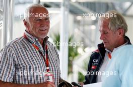 (L to R): Dietrich Mateschitz (AUT) CEO and Founder of Red Bull with Dr Helmut Marko (AUT) Red Bull Motorsport Consultant. 19.06.2015. Formula 1 World Championship, Rd 8, Austrian Grand Prix, Spielberg, Austria, Practice Day.
