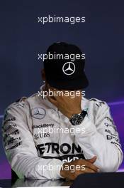 Lewis Hamilton (GBR) Mercedes AMG F1 in the FIA Press Conference. 21.06.2015. Formula 1 World Championship, Rd 8, Austrian Grand Prix, Spielberg, Austria, Race Day.