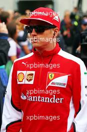 Kimi Raikkonen (FIN) Ferrari on the drivers parade. 21.06.2015. Formula 1 World Championship, Rd 8, Austrian Grand Prix, Spielberg, Austria, Race Day.
